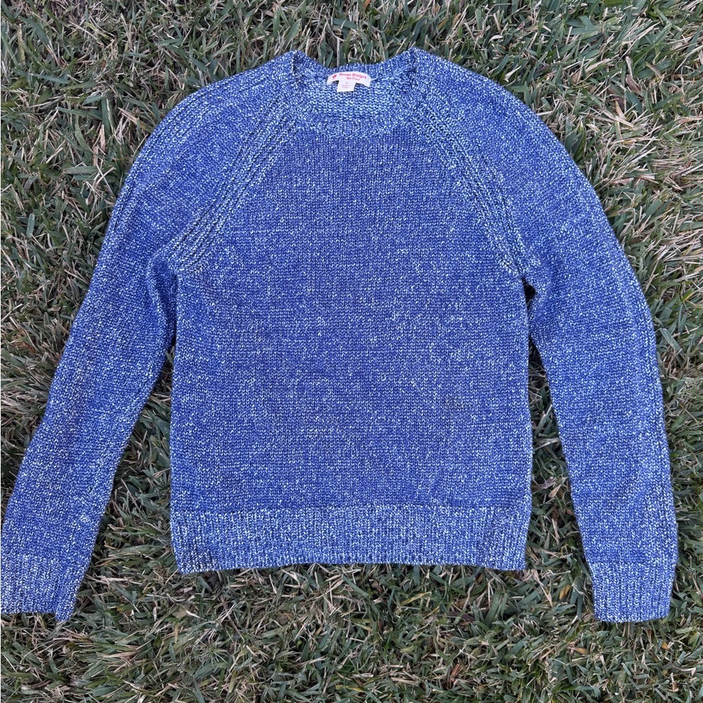 Brooks Brothers Heathered Blue Crewneck Sweater